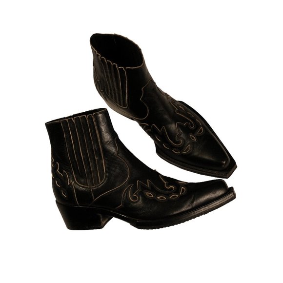 Calvin Klein 205w39nyc x Raf Simons Black distressed boots - Picture 2 of 5